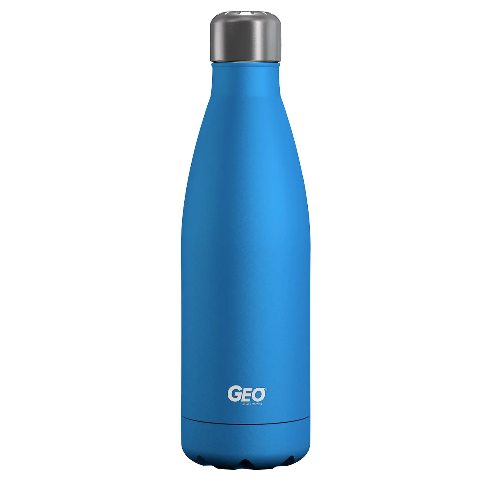 17 ounce Stainless Steel Water Bottle, Powdered Sports Bottle, with 38 mm Steel Cap, GEO