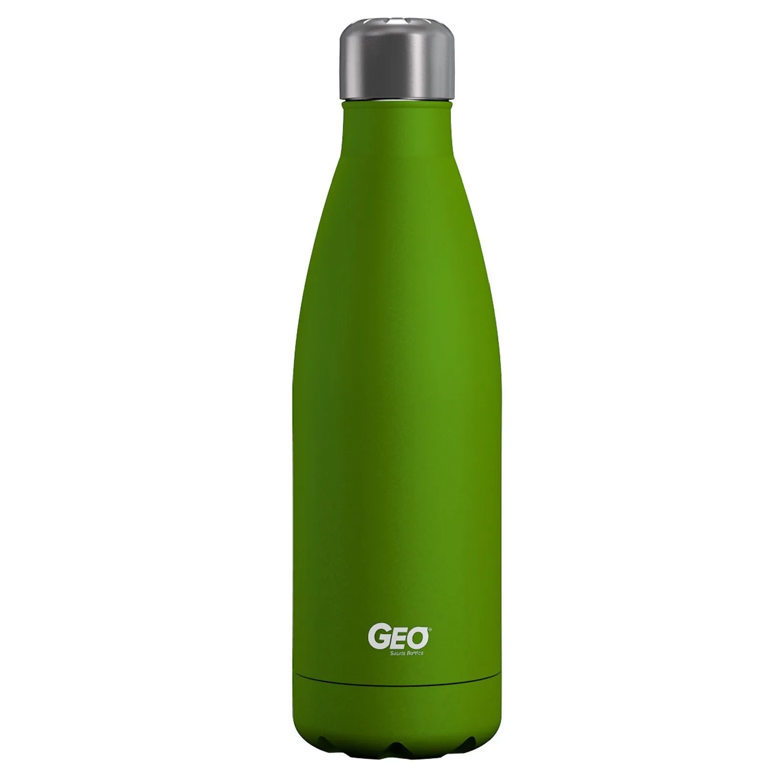 17 ounce Stainless Steel Water Bottle, Powdered Sports Bottle, with 38 mm Steel Cap, GEO