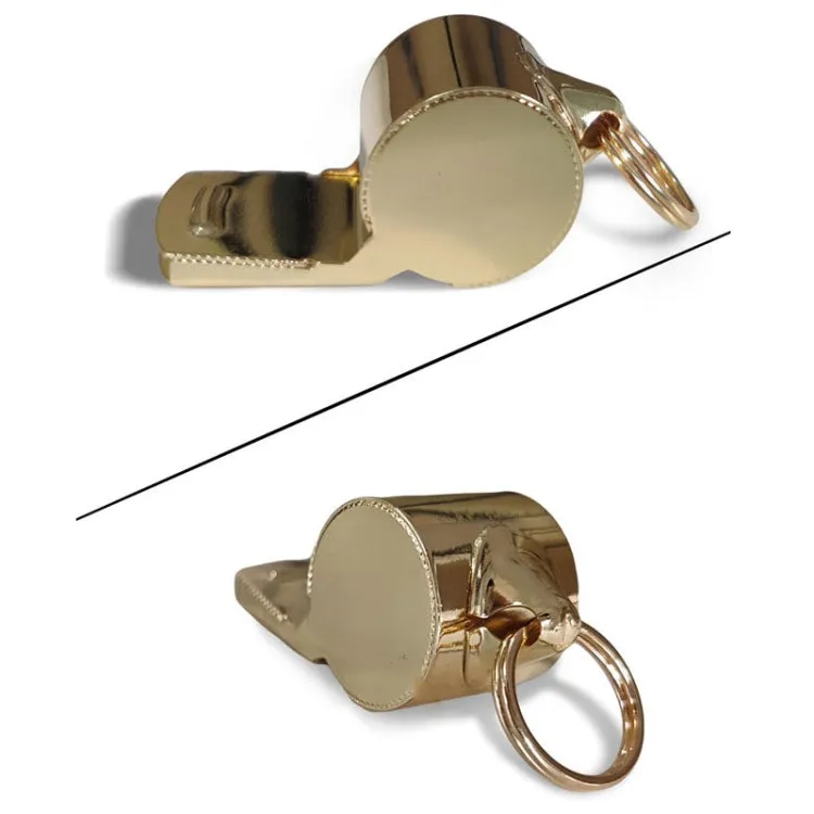 304 Stainless Steel Coach Whistle Referee Teacher Sport Emergency Trainer Whistle(Light Gold)