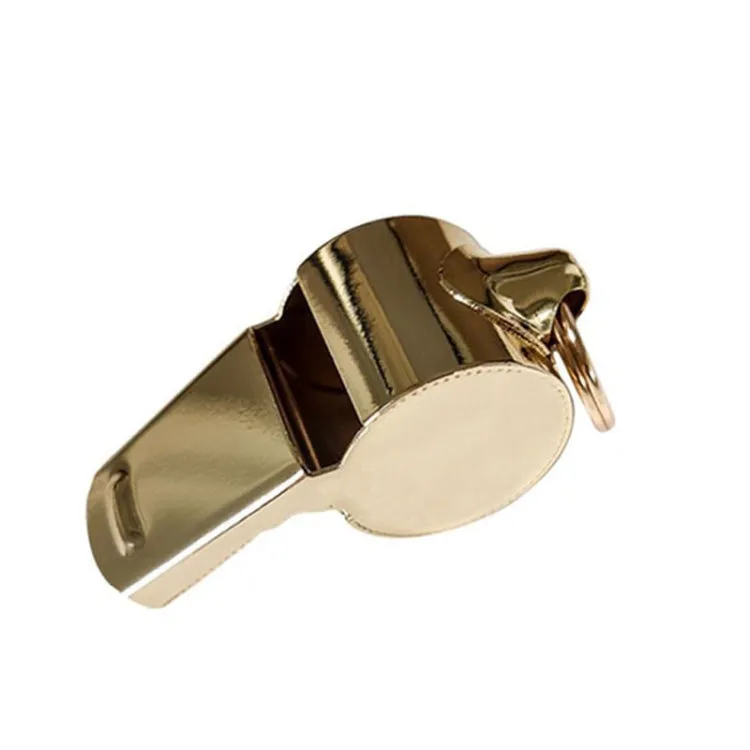 304 Stainless Steel Coach Whistle Referee Teacher Sport Emergency Trainer Whistle(Light Gold)