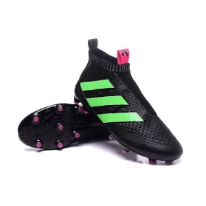 Adidas Ace 16  Purecontrol FG Core Soccer Cleats Black Pink Solar Green