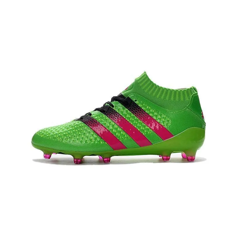 Adidas Ace 16.1 Primeknit FG Soccer Cleats Solar Green Pinkcore Black