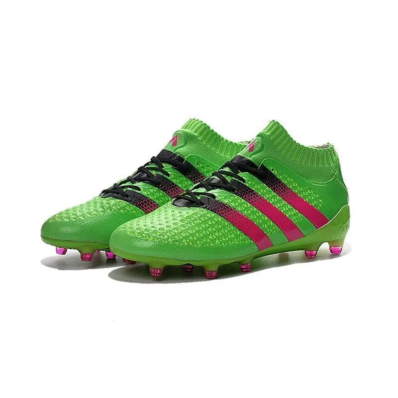 Adidas Ace 16.1 Primeknit FG Soccer Cleats Solar Green Pinkcore Black