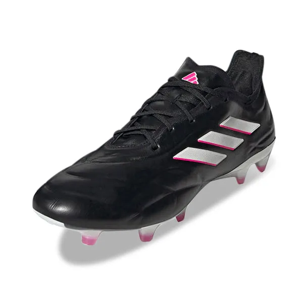 adidas Copa Pure.1 Firm Ground Soccer Cleats (Black/Zero Metallic/Shock Pink)