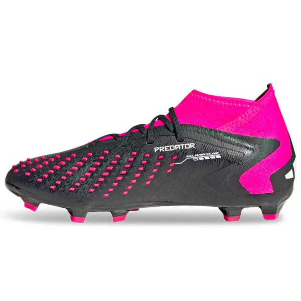 adidas Jr. Predator Accuracy.1 Firm Ground Soccer Cleats (Core Black/Team Shock Pink)