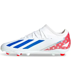 adidas X Crazyfast USA.3 Firm Ground Soccer Cleats (White/Power Blue)