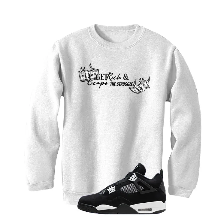 Air Jordan 4 White Thunder White T-Shirt (Get Rich)| illcurrency