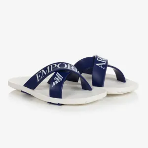 AJ Navy Cross Over Logo Slides