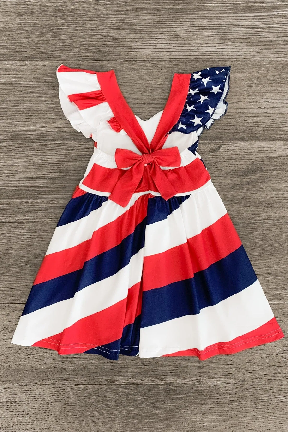 American Flag Halter Tie Dress