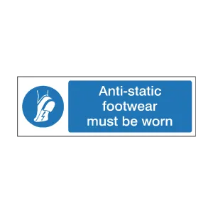 Anti-Static Footwear Must Be Worn Sign Landscape