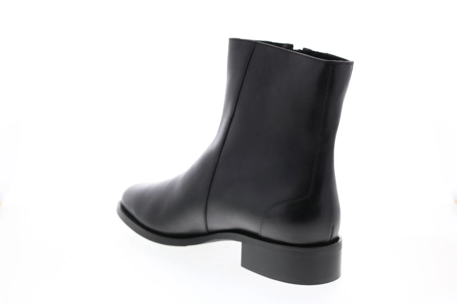 Aquatalia Narina Calf 34L3771-BLK Womens Black Leather Zipper Ankle & Booties Boots