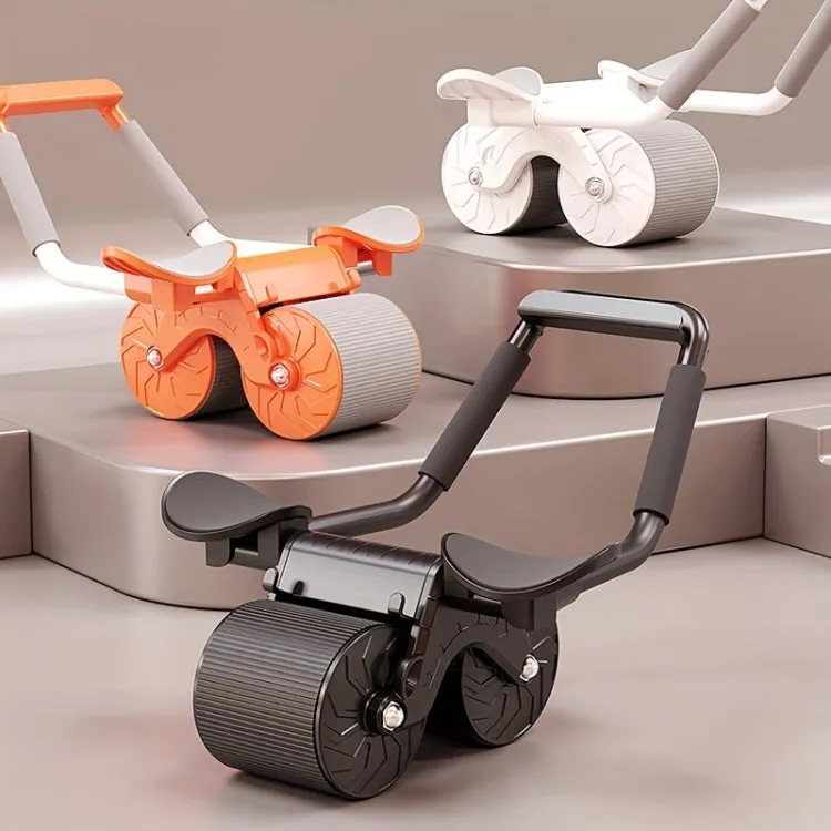 Automatic Rebound Abdominal Roller With Elbow Support & Mobile Phone Bracket Standard Model Orange