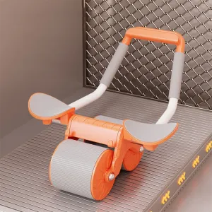 Automatic Rebound Abdominal Roller With Elbow Support & Mobile Phone Bracket Standard Model Orange