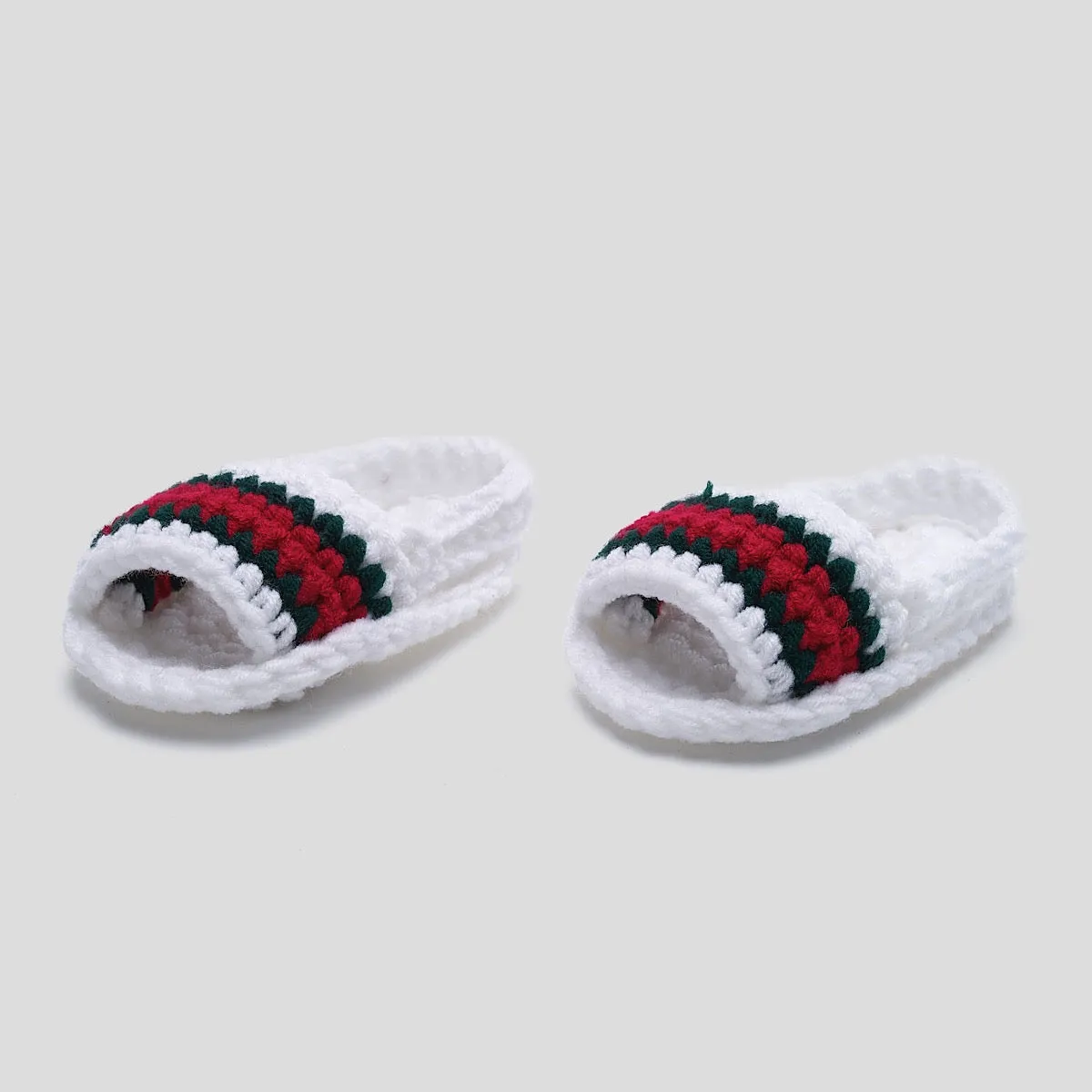 Baby Crochet Slide Sandal (White)