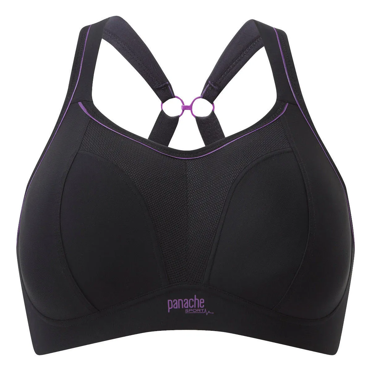 Black Sports Bra Non-Wired - Panache