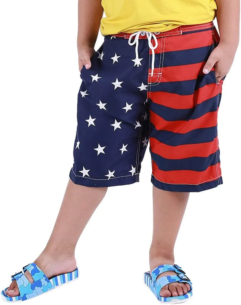 Boys Kids Swim Trunks Beach Shorts 4-16 Years