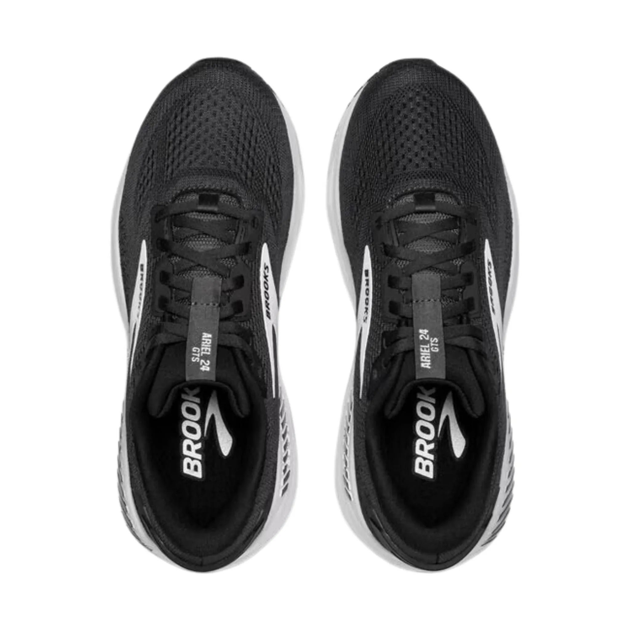 Brooks Women's Ariel GTS 24 Road Running Shoes - Ebony/Black/White