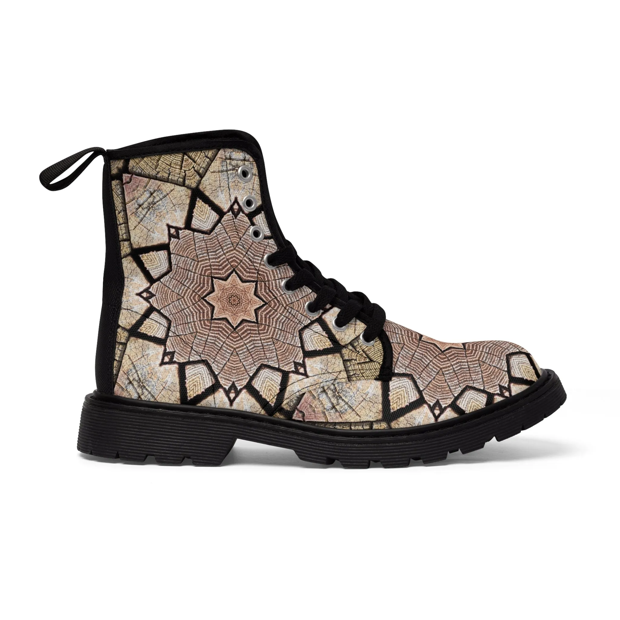 Brown Mandala - Inovax Men's Canvas Boots