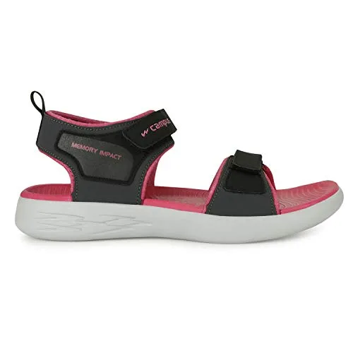 Campus Women's 3K-SD-061 Gry-BLK-Rani Outdoor Sandals -5 UK/India