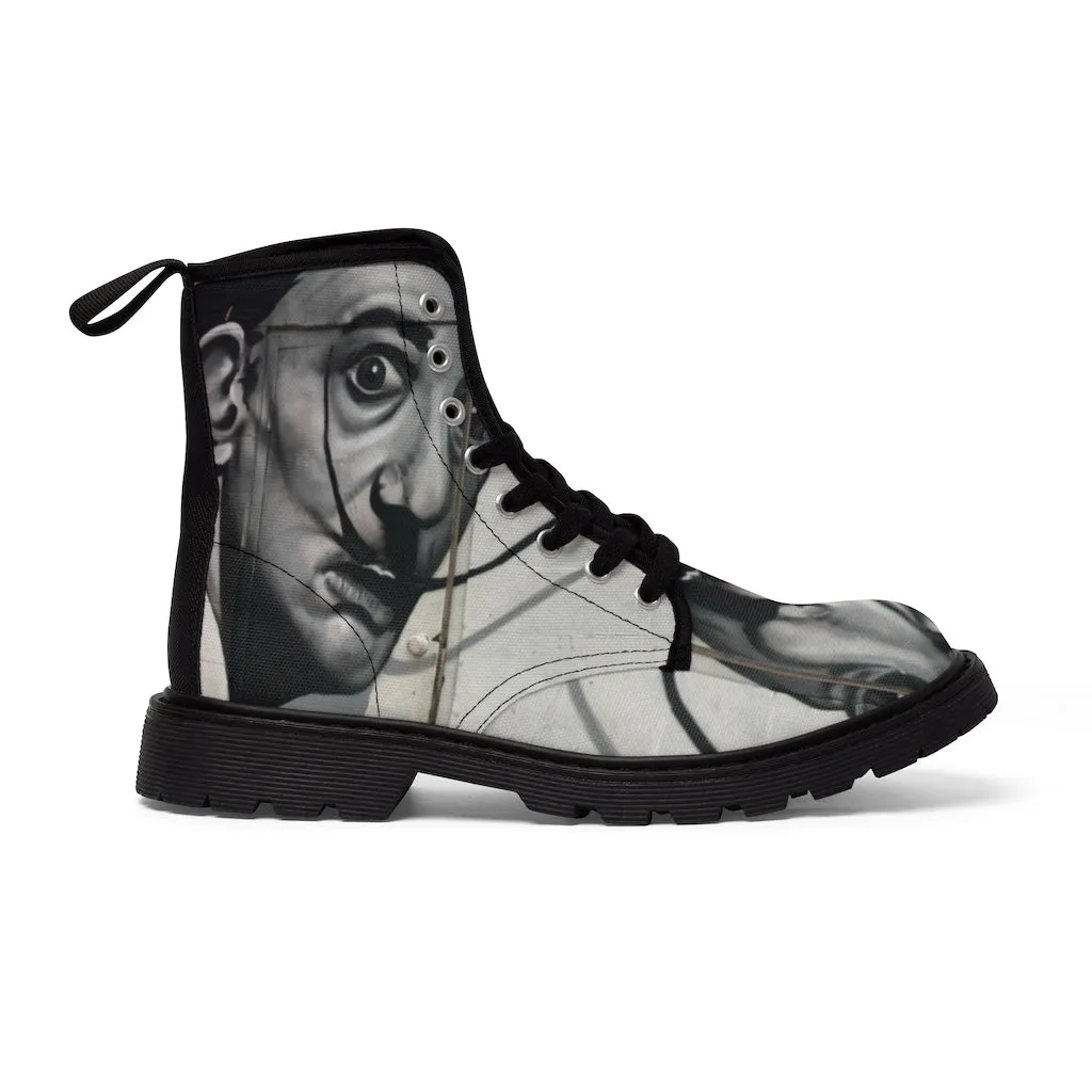 Canvas Boots AL BLUE DESIGNED ART DALI