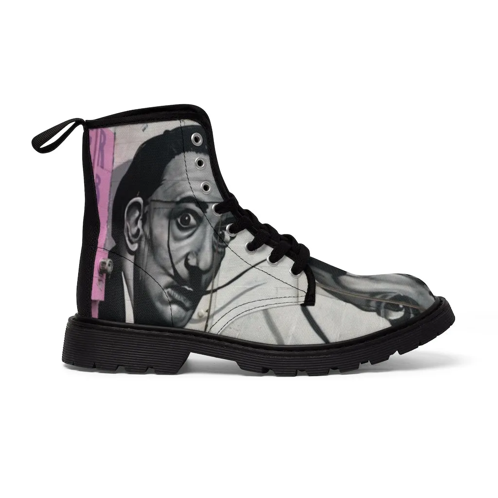 Canvas Boots AL BLUE DESIGNED ART DALI