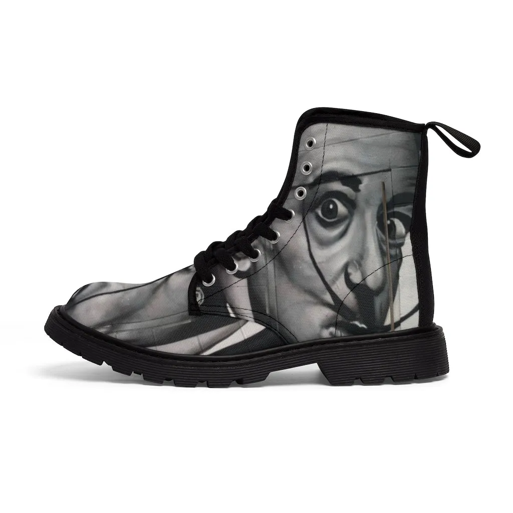 Canvas Boots AL BLUE DESIGNED ART DALI