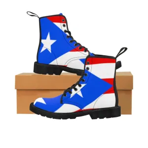 Canvas Boots AL BLUE DESIGNED  PUERTO RICAN STYLE