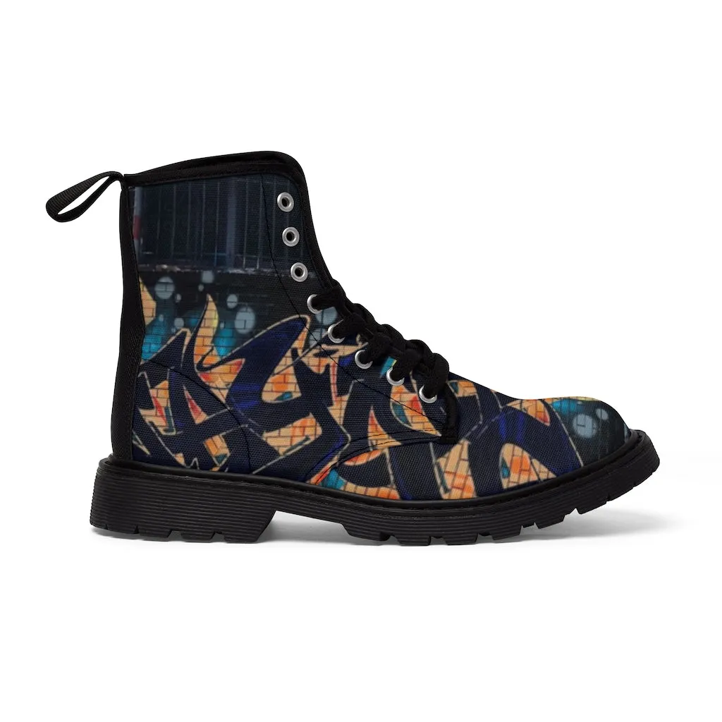 Canvas Boots AL BLUE DESIGNED URBAN STYLE