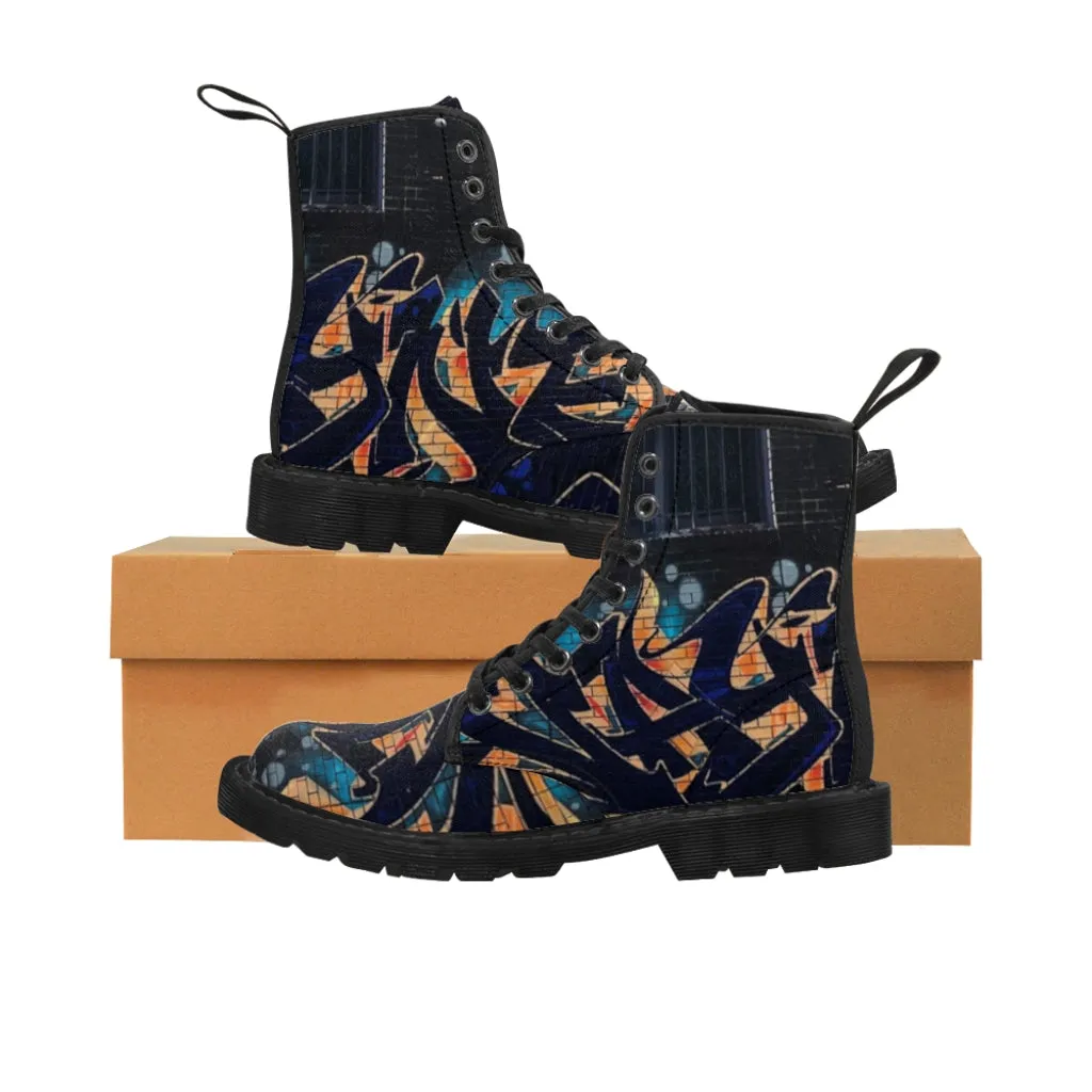 Canvas Boots AL BLUE DESIGNED URBAN STYLE