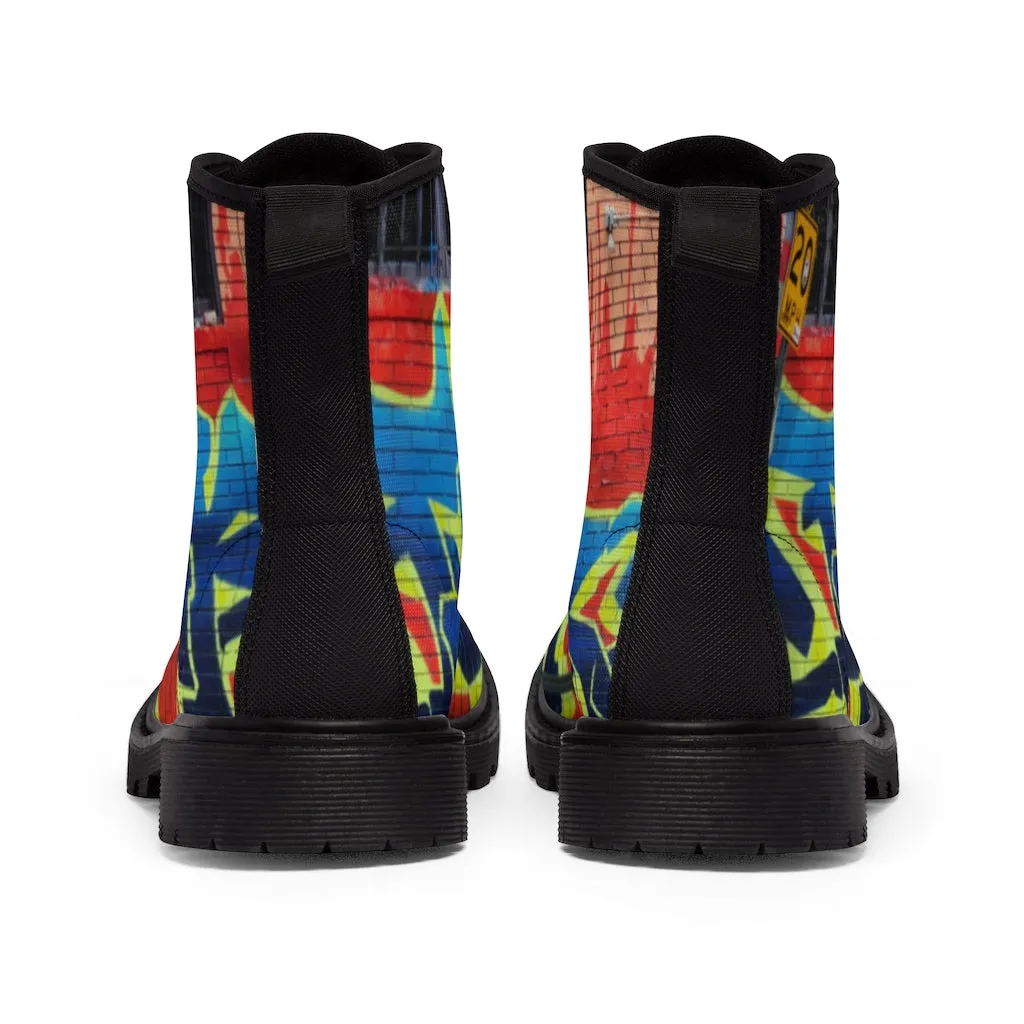 Canvas Boots AL BLUE DESIGNED WILD STYLE