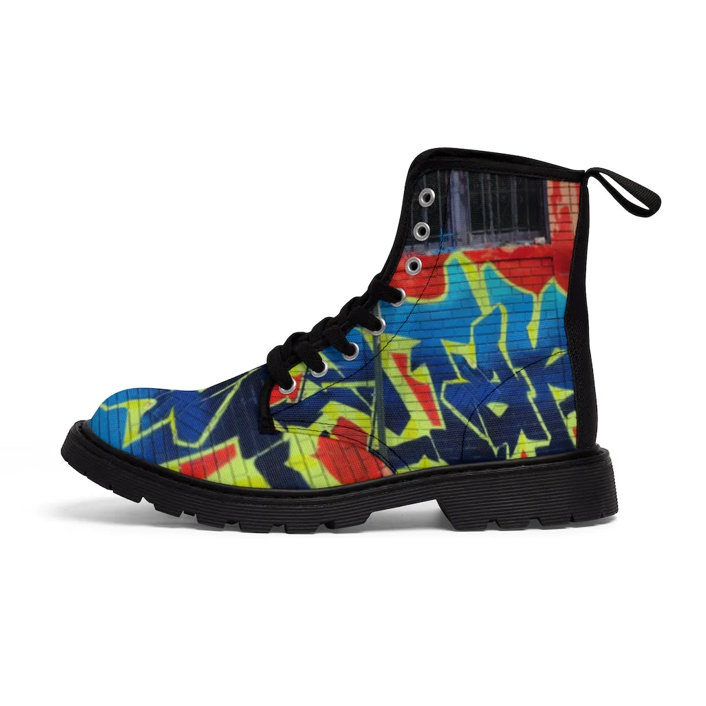 Canvas Boots AL BLUE DESIGNED WILD STYLE