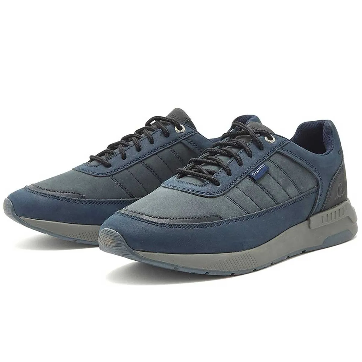 CHATHAM Polperro Premium Nubuck Trainers - Men's - Navy