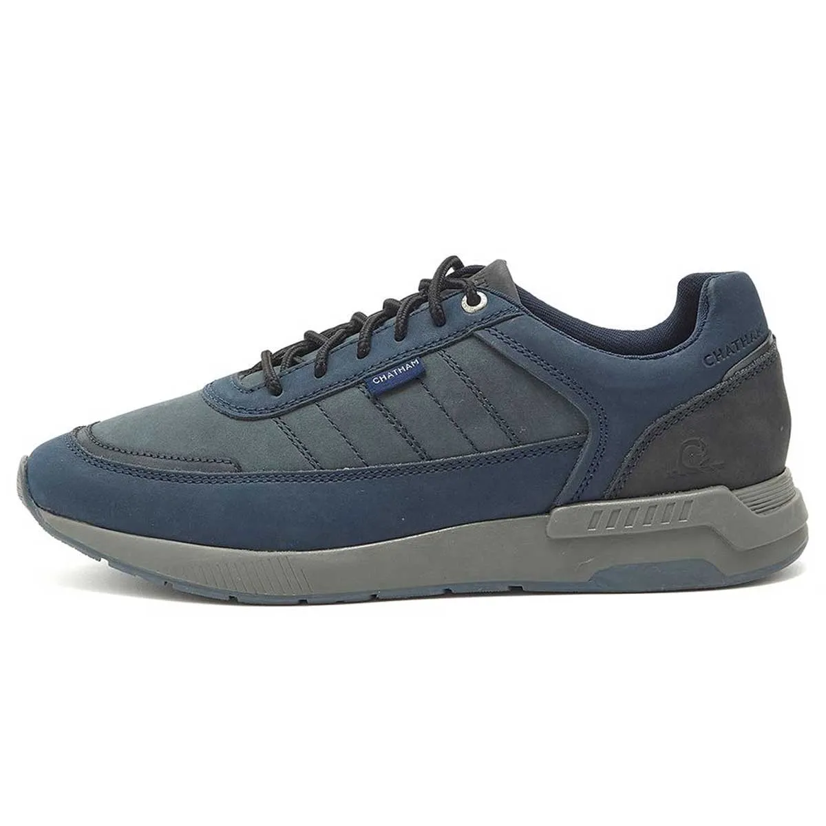 CHATHAM Polperro Premium Nubuck Trainers - Men's - Navy