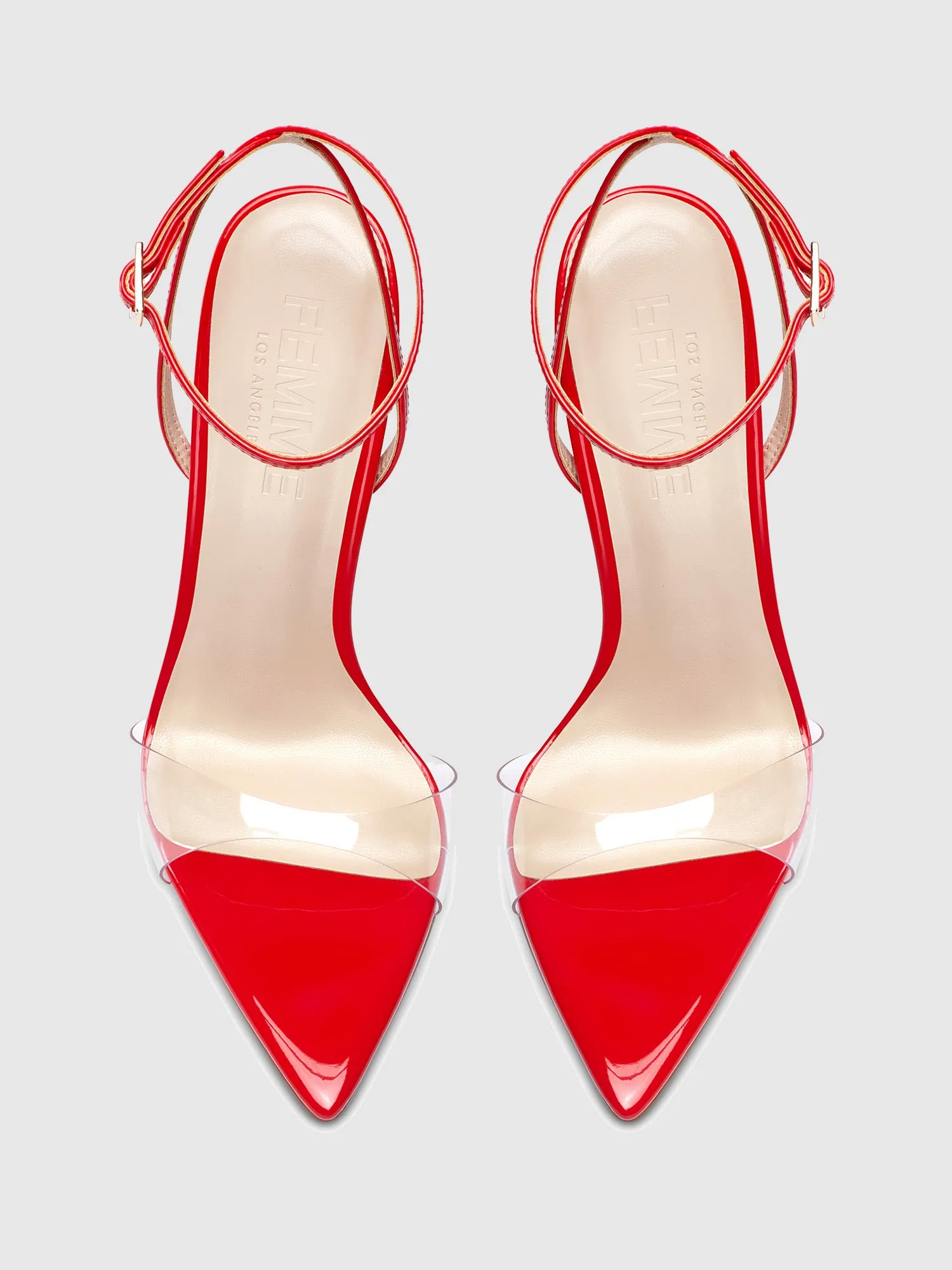 Clearance - GG Heel Patent & PVC -  Rouge