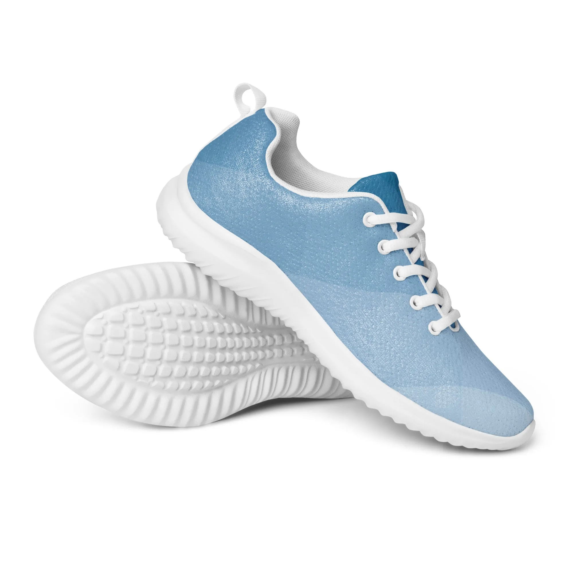 DASH Geo Blue Sky Men’s Athletic Shoes Lightweight Breathable Design by IOBI Original Apparel