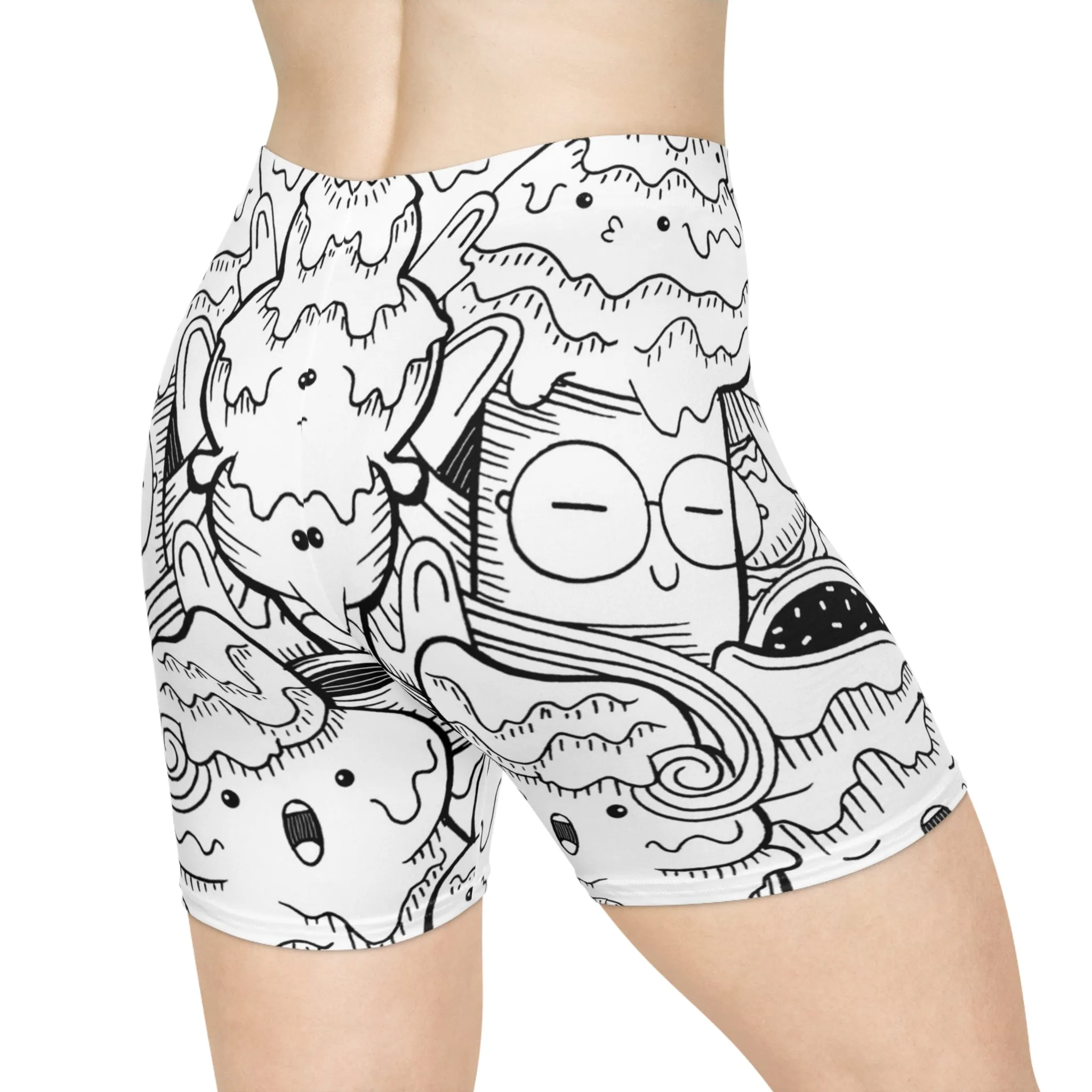 Doodle Icecream - Inovax Women's Biker Shorts