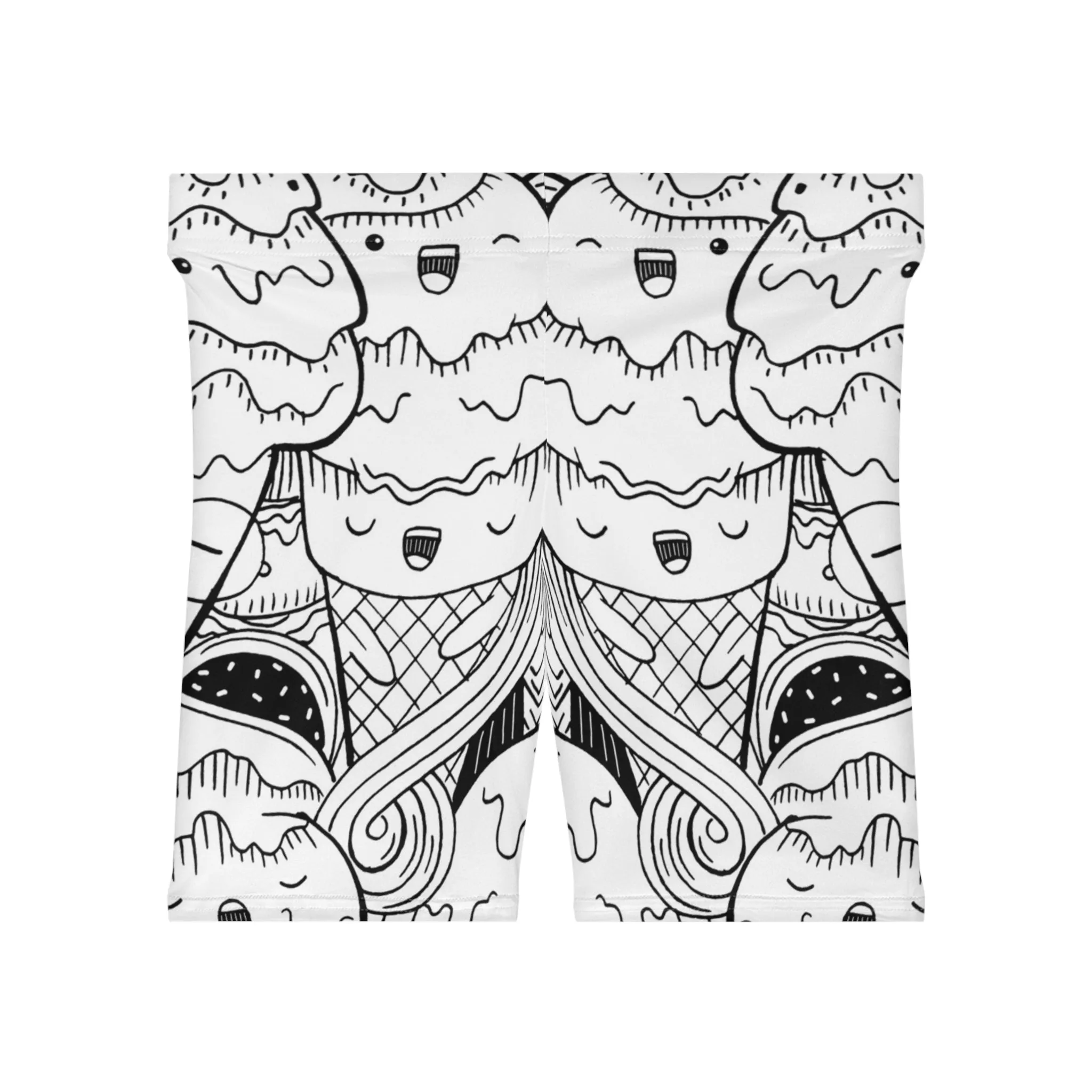 Doodle Icecream - Inovax Women's Biker Shorts