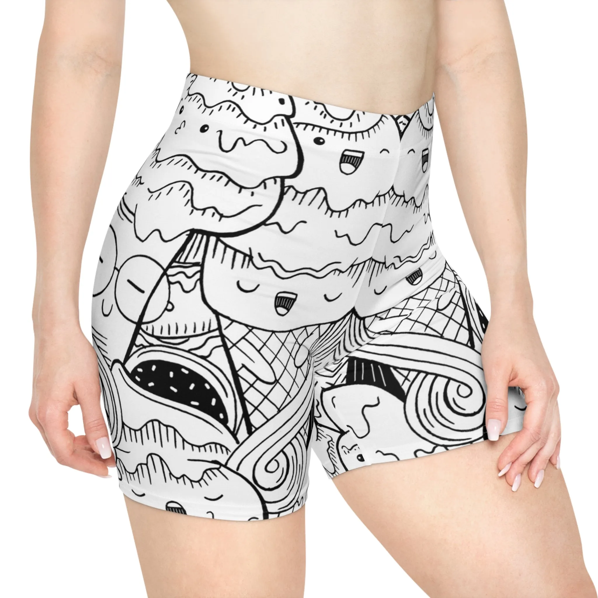 Doodle Icecream - Inovax Women's Biker Shorts