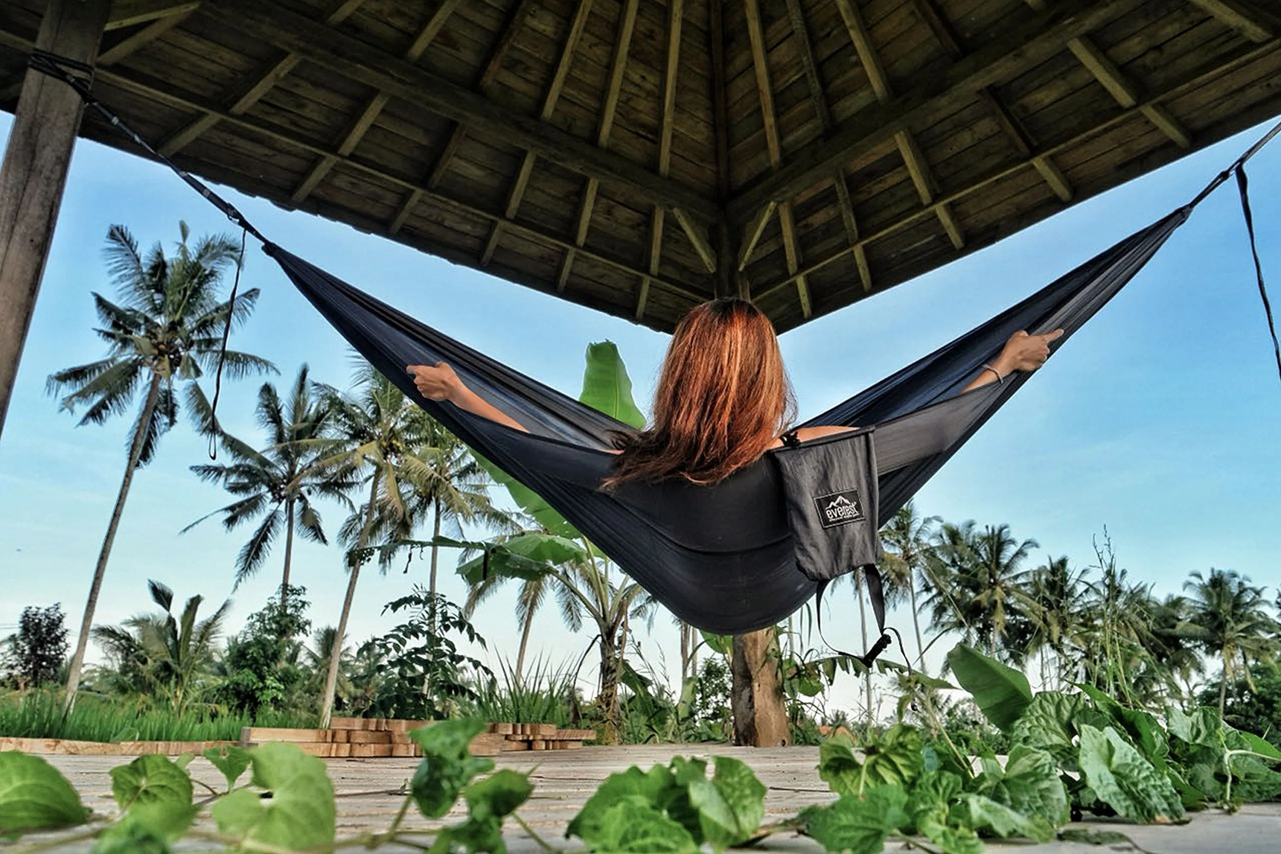 Double Camping Hammock with Carabiners & Tree Saver Straps - Everest