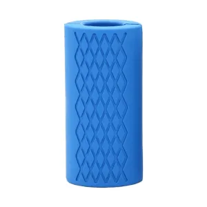 Dumbbell Barbell Grip Silicone Thick Bar Handle(Blue)