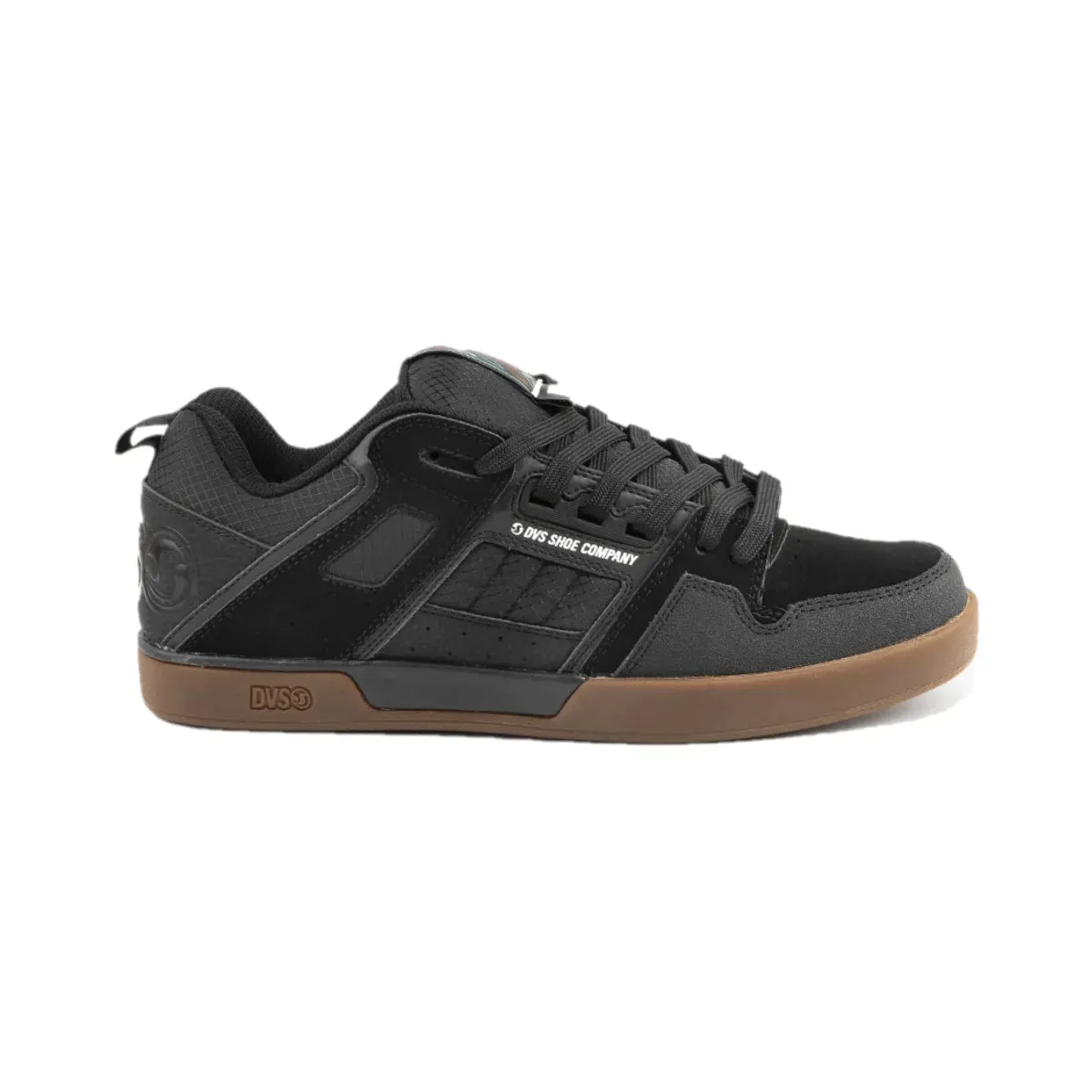 DVS Comanche 2.0  Black/Gum Leather Skate Shoes