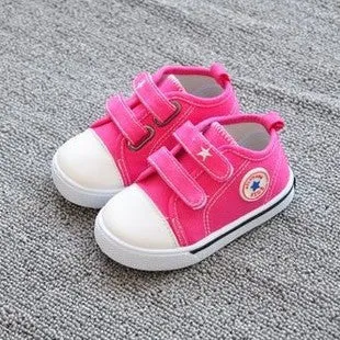 Fashion children shoes kids sneakers baby boys and girls canvas shoes velcro candy spring autumn