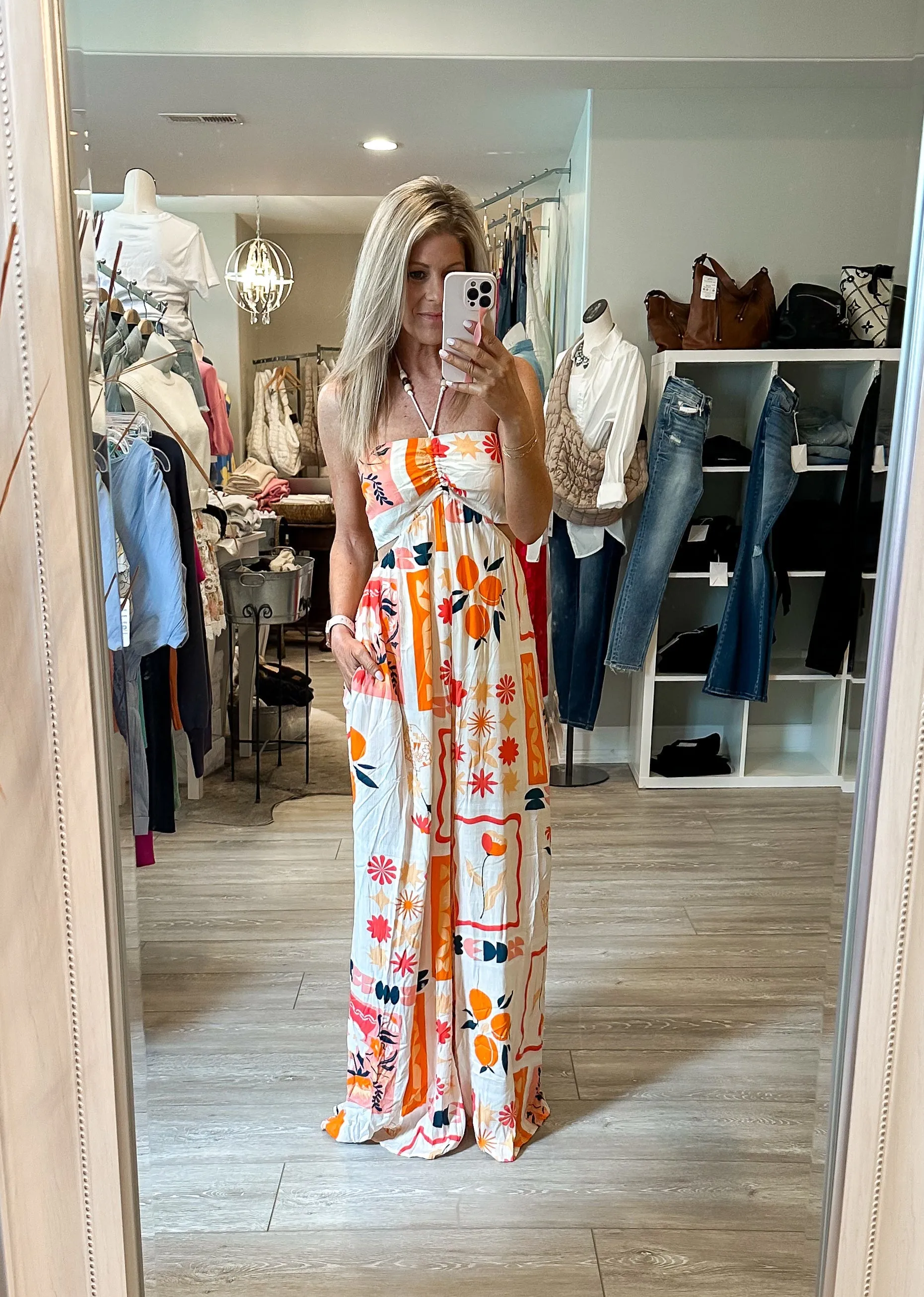 Feeling Just Peachy Wide Leg Jumpsuit