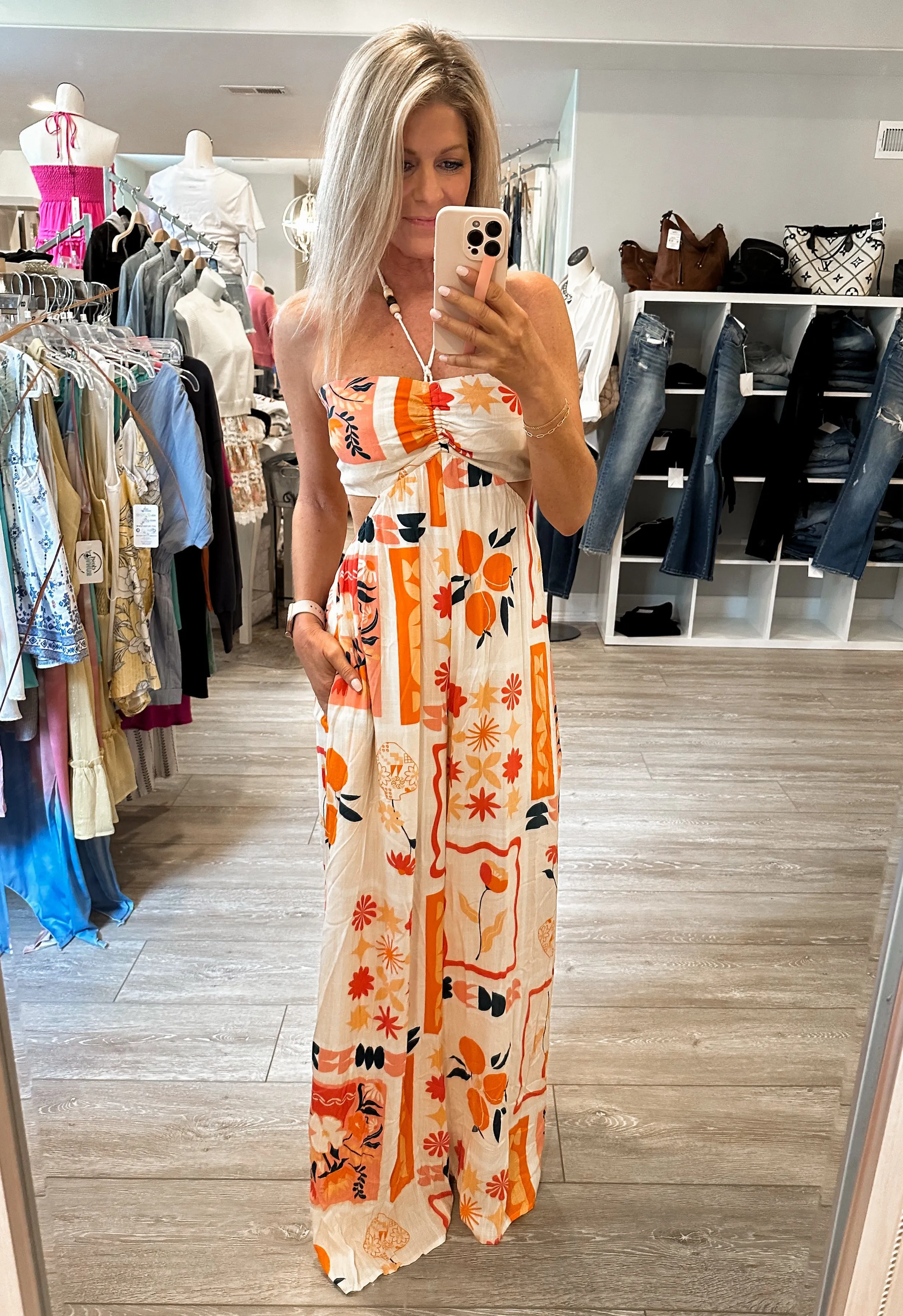 Feeling Just Peachy Wide Leg Jumpsuit