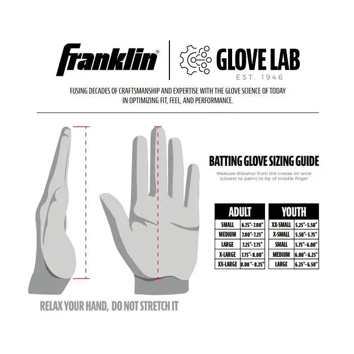 Franklin Powerstrap Infinite Adult Batting Gloves - Black