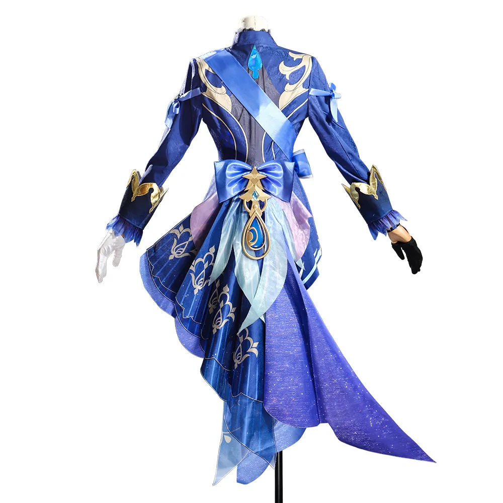 Genshin Impact Fontaine Hydro Archon Focalors Furlna Focalors Black Cosplay Costume