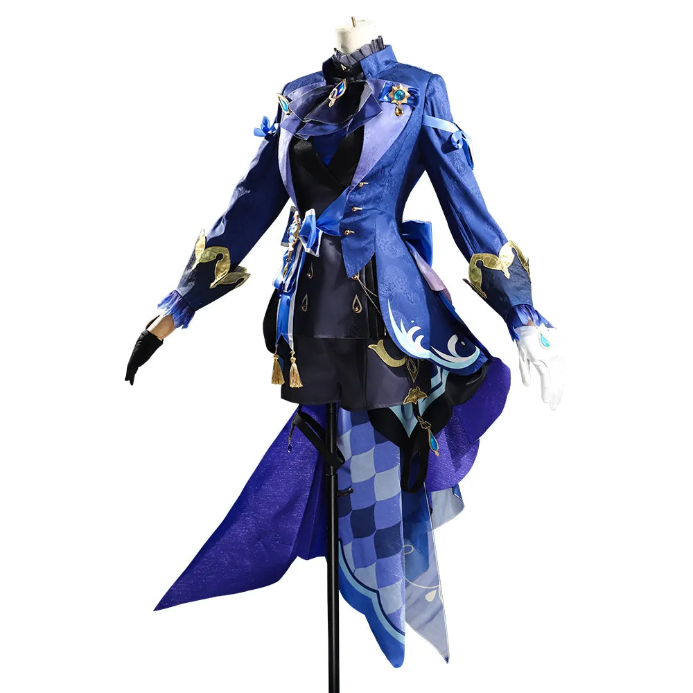 Genshin Impact Fontaine Hydro Archon Focalors Furlna Focalors Black Cosplay Costume