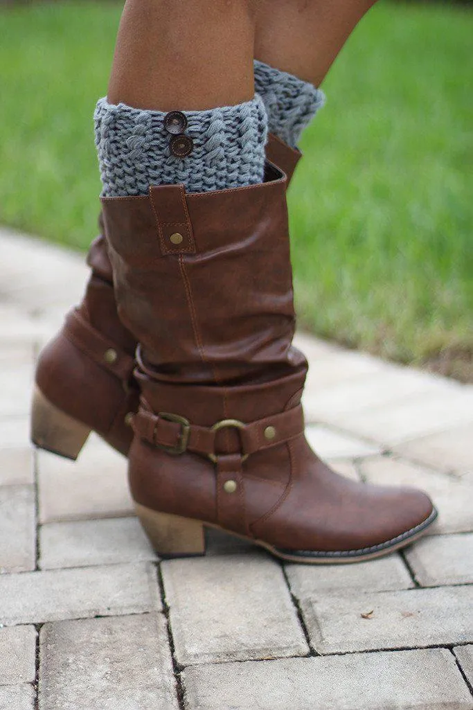 Gray Boot Cuff