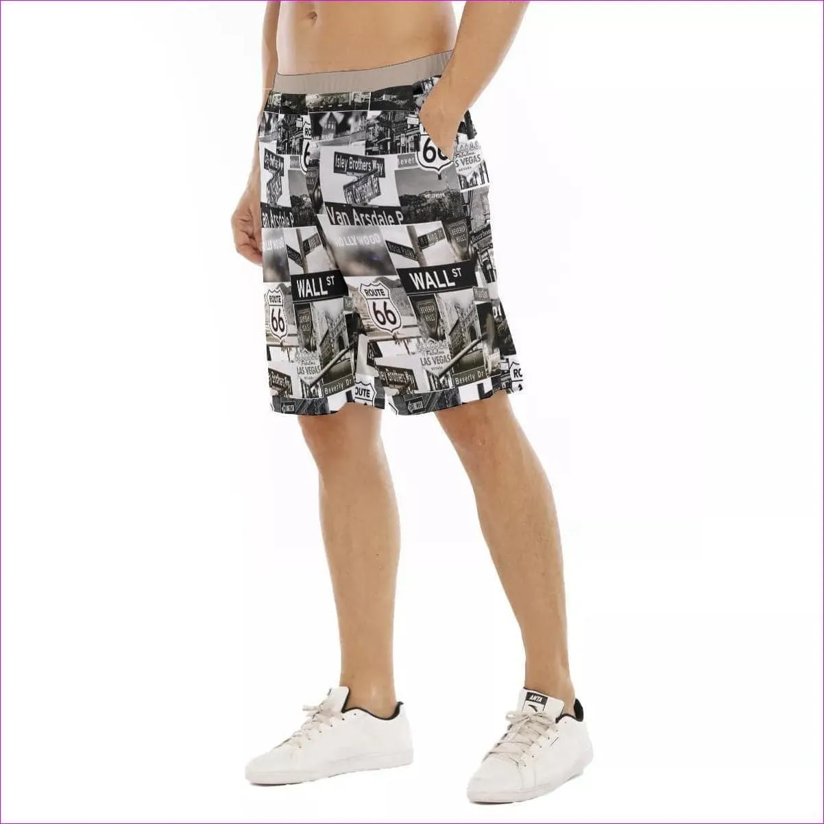 Greyed Streets Men's Flat Shorts