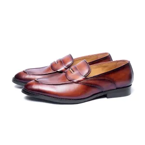 Hand Patina Saddle Loafers